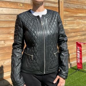 Quilted Leather jacket size Small